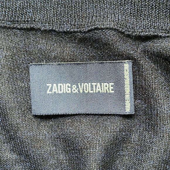 ZADIG & VOLTAIRE Missia Wo Stripes Lurex Wool-blend Sweater Sz M. NWT - Picture 9 of 12